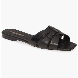 Ysl authentic tribute sandals in black